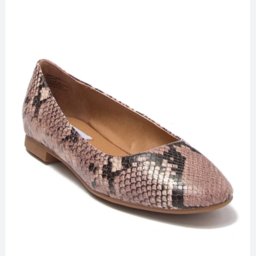 Steve Madden Danni multicolor snakeskin round toe ballet flats size 8